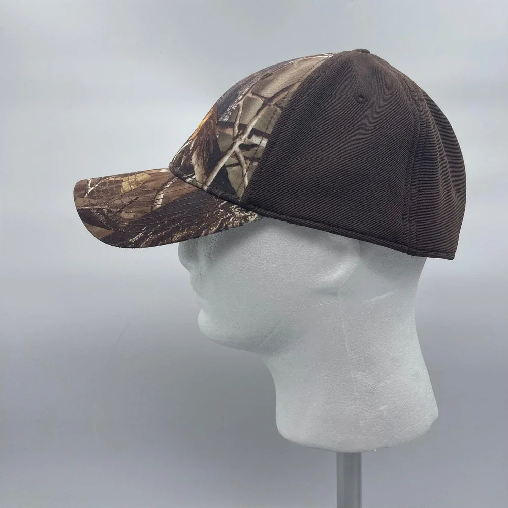 Under Armour Size Large Brown Camo 4-Way Stretch Fit Cap RealTree Hunting Hat